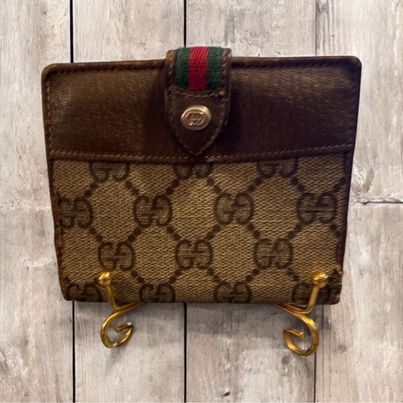 Gucci Handbags - Gucci Small Vintage Wallet with Iconic Stripe